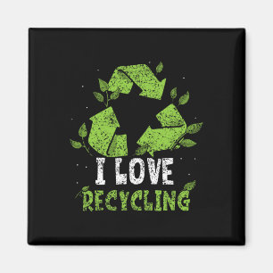 Imã Eu Amo O Ambiente De Reciclar Do Dia Da Terra Com