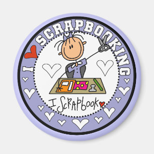 Imã Eu amo o camiseta e os presentes de Scrapbooking