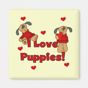 Imã Eu amo o camiseta e os presentes dos filhotes de