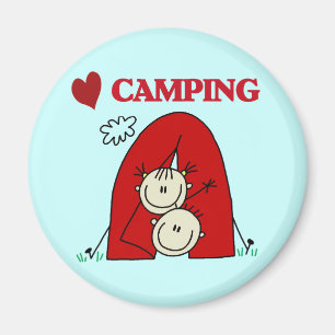 Imã Eu amo o camiseta e presentes de acampamento