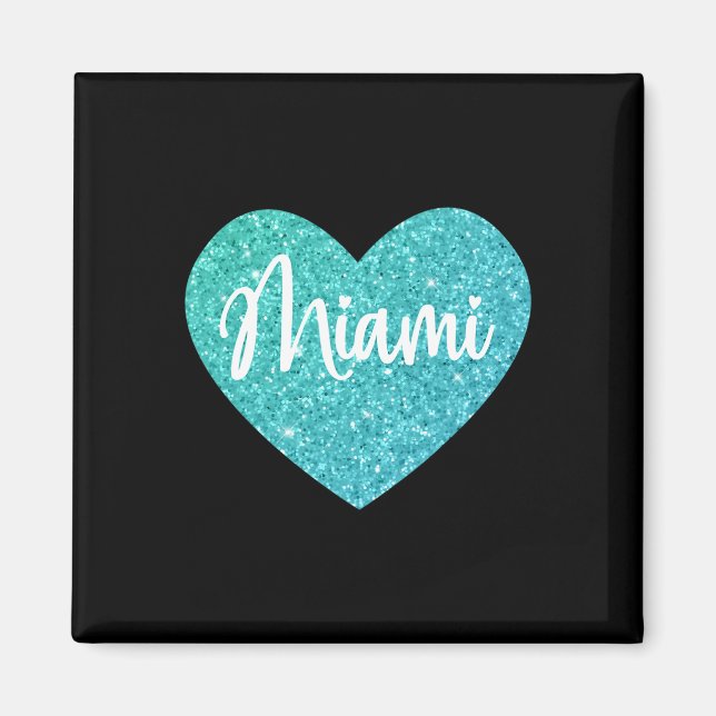 Imã Eu Amo o Coração da Flórida em Miami (Frente)