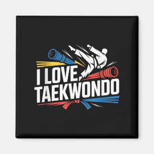 Imã Eu Amo o Espírito das Artes Marciais Taekwondo