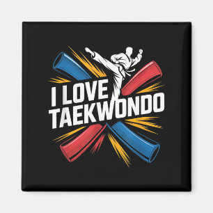 Imã Eu Amo o Espírito das Artes Marciais Taekwondo