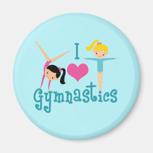 Imã Eu amo o Gymnast bonito da ginástica