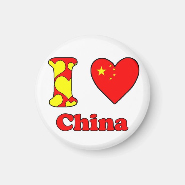 Imã Eu amo o ímã da China (Frente)