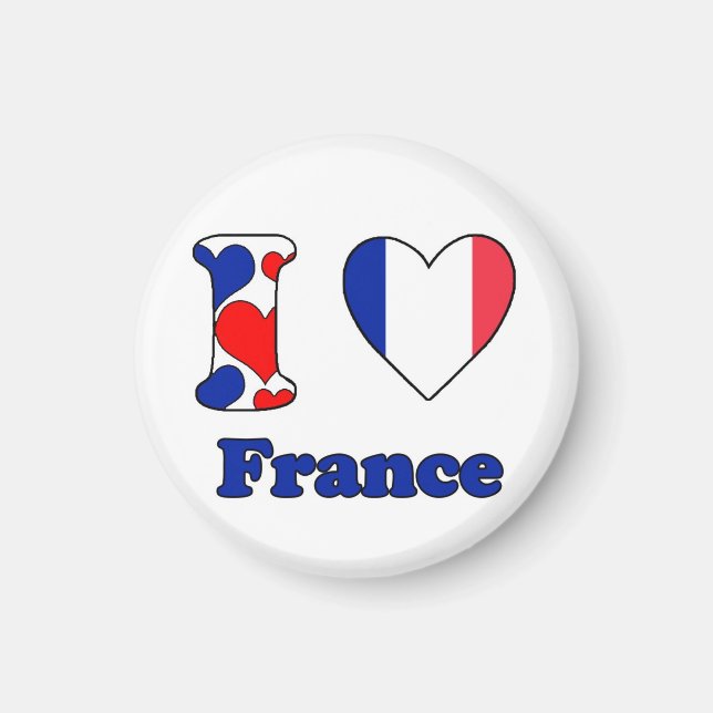 Imã Eu amo o ímã da França (Frente)