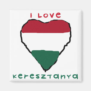Imã Eu amo o ímã de Keresztanya