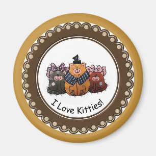 Imã Eu amo o ímã dos gatinhos