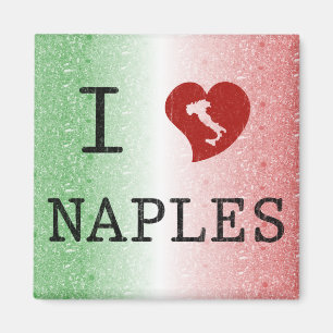 Imã Eu amo o italiano do vintage de Nápoles