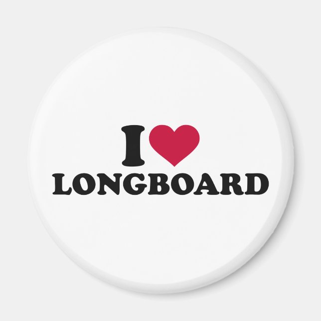 Imã Eu amo o Longboard (Frente)