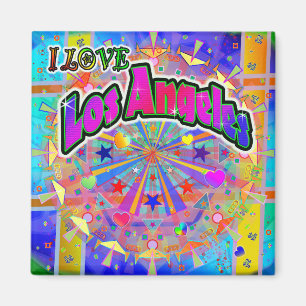 Imã EU AMO O Los Angeles Cosmic Unity Magnet