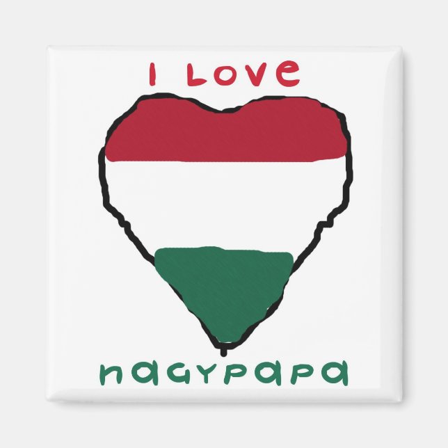 Imã Eu amo o Magnet do Nagypapa (Frente)