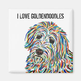 Imã Eu Amo O Magneta De Goldendoodles
