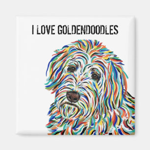 Imã Eu Amo O Magneta De Goldendoodles