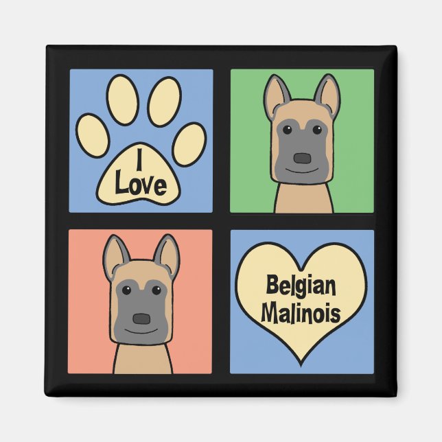 Imã Eu amo o Malinois belga (Frente)