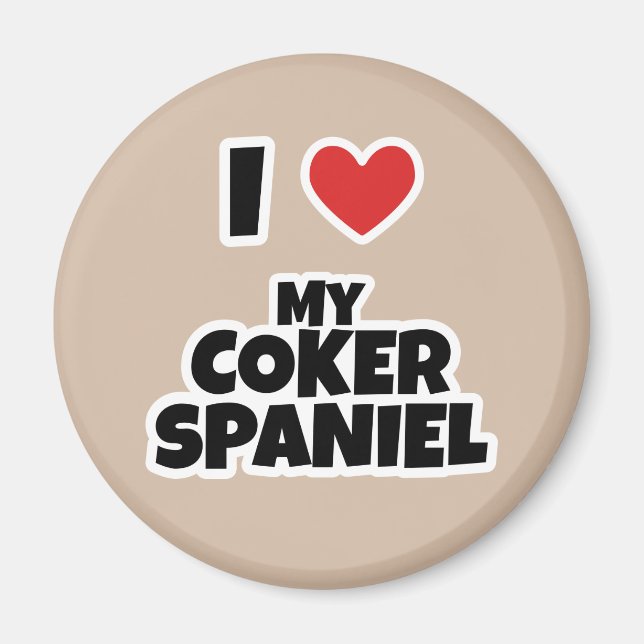 Imã Eu amo o meu Coker Spaniel (Frente)