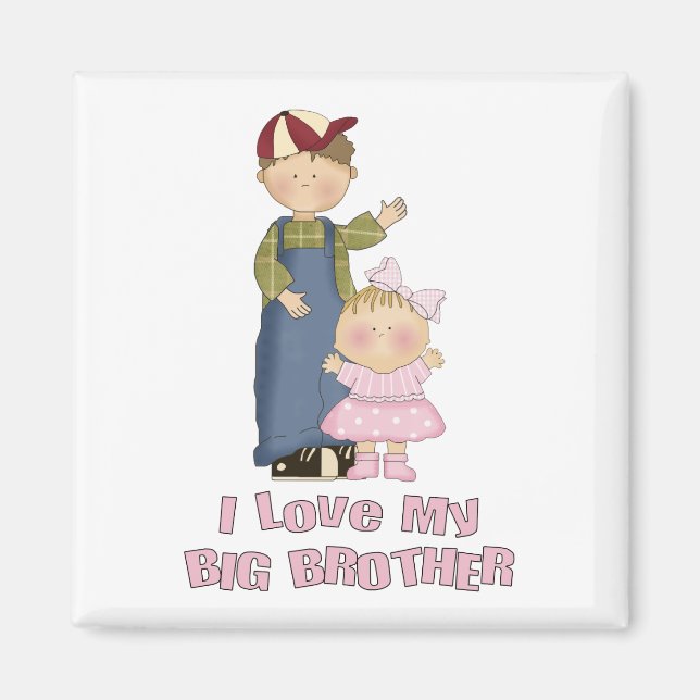 Imã Eu amo o meu irmão mais velho e a garotinha (Frente)