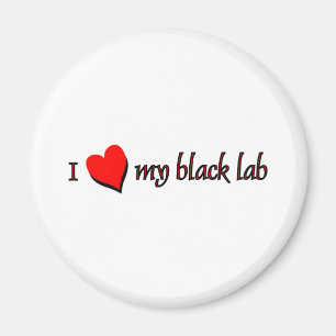 Imã Eu amo o meu Labrador Negro