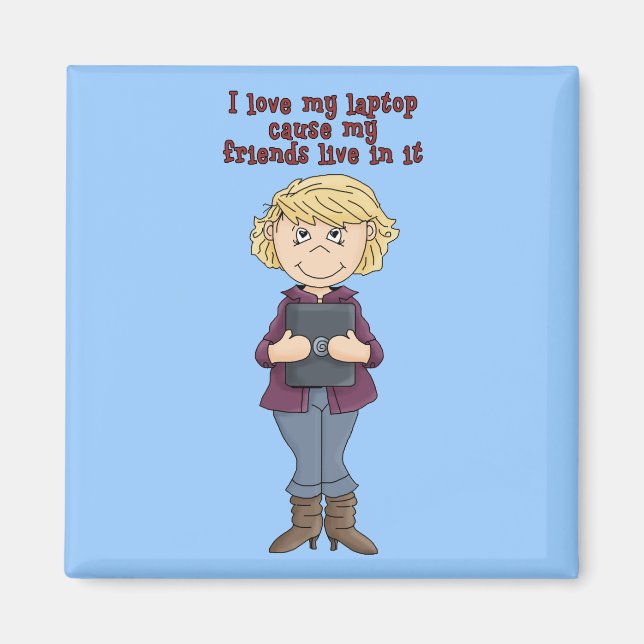 Imã Eu Amo O Meu Laptop... (Frente)