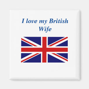 Imã Eu amo o meu Magnet de Esposa Britânico