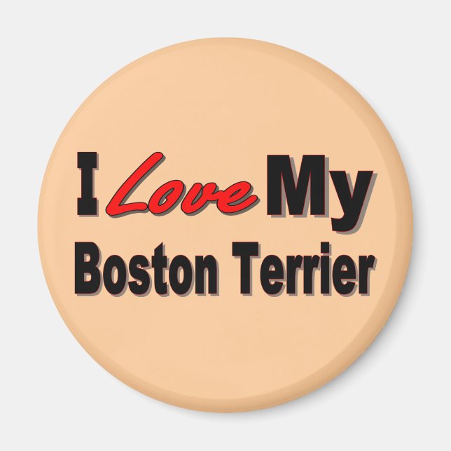 Imã Eu Amo O Meu Merchandise De Boston (Frente)