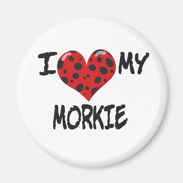 Imã Eu amo o meu Morkie (Frente)