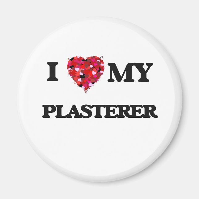 Imã Eu amo o meu Plasterer (Frente)