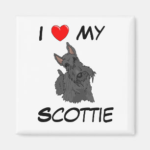 Imã Eu amo o meu Scottie Magnet