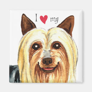 Imã Eu Amo o meu Terrier Silky