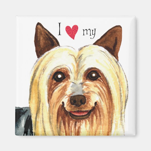 Imã Eu Amo o meu Terrier Silky (Frente)