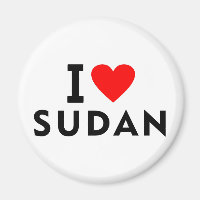 Eu amo o país do Sudão como turismo de viagem card