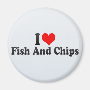 Imã Eu amo o peixe com batatas fritas