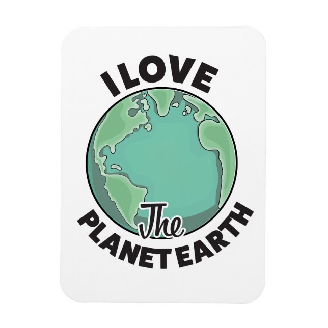 Ímã Eu Amo O Planeta Terra (Vertical)