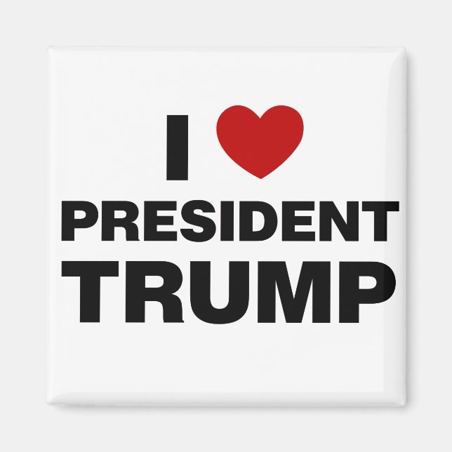 Imã Eu Amo o Presidente Trump Heart (Frente)