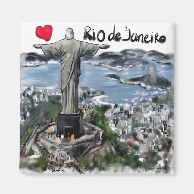 Imã Eu amo o Rio de Janeiro (Frente)