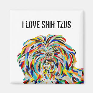 Imã Eu Amo O Shhh Tzus Magnet