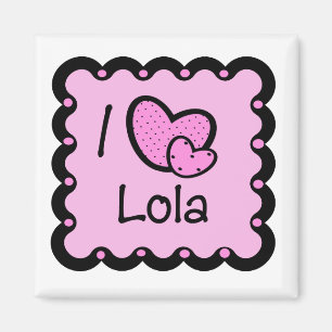 Imã Eu amo o t-shirt bonito de Lola