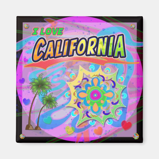 Imã EU AMO O Verdadeiro Magneta California Progress (Frente)