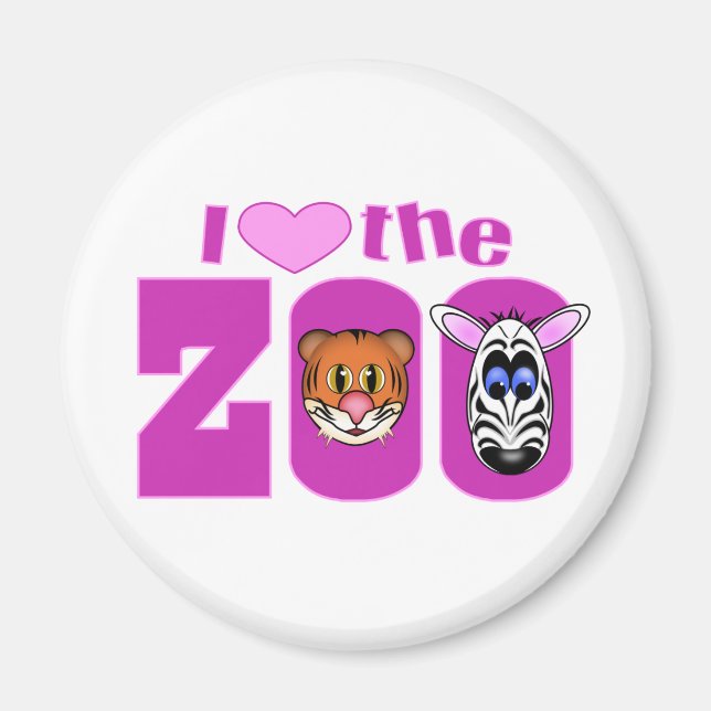 Imã Eu amo o zoológico (Frente)