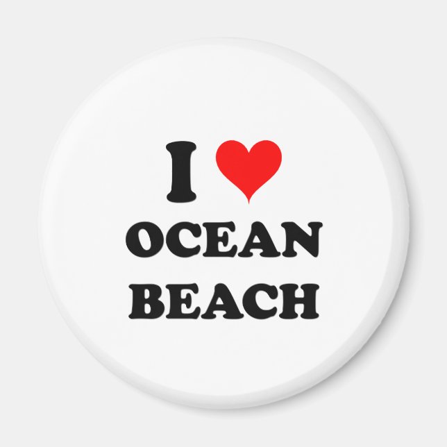 Imã Eu Amo Ocean Beach New York (Frente)