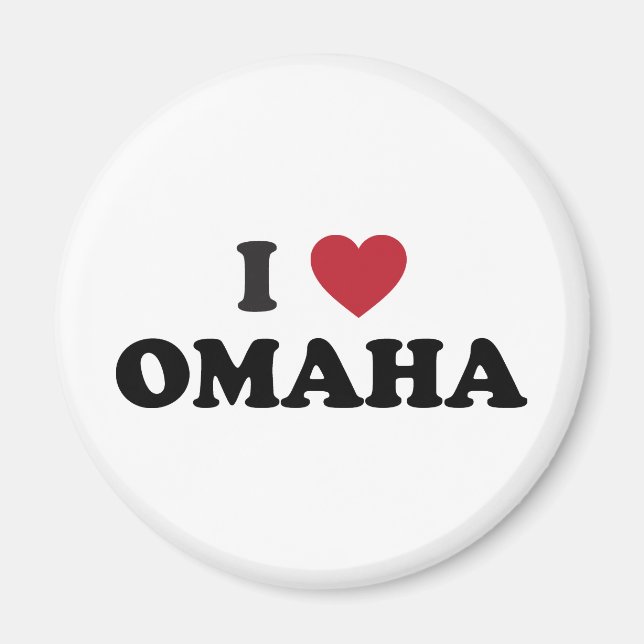 Imã Eu Amo Omaha Nebraska (Frente)