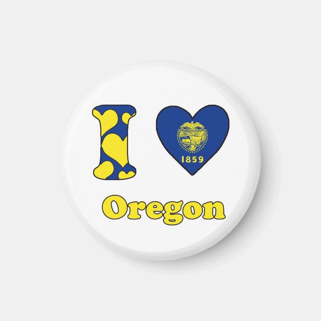 Imã Eu amo Oregon (Frente)