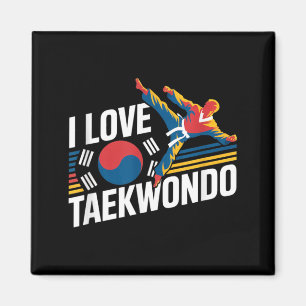 Imã Eu Amo Orgulho das Artes Marciais Taekwondo
