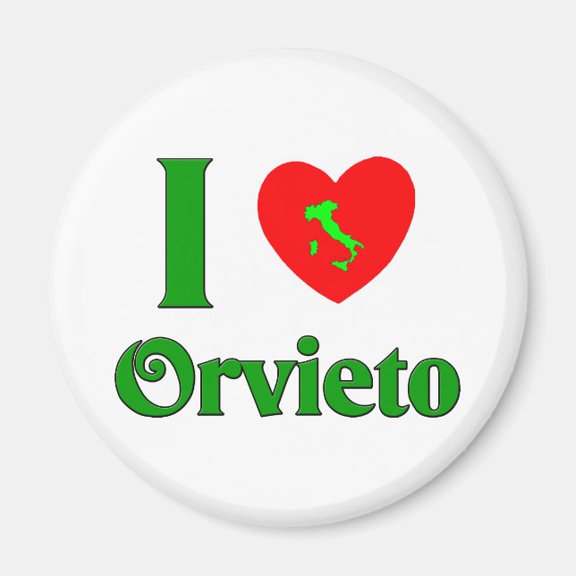 Imã Eu Amo Orvieto Itália (Frente)