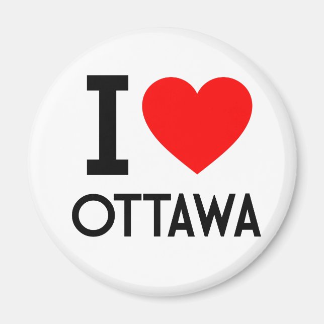 Imã Eu Amo Ottawa (Frente)