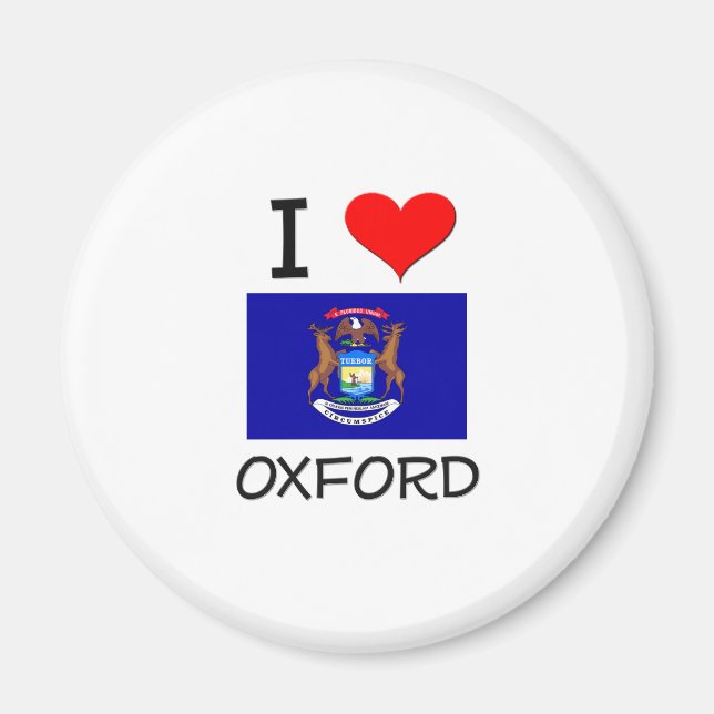 Imã Eu amo Oxford Michigan (Frente)