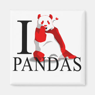 Imã Eu Amo Pandas Magnets