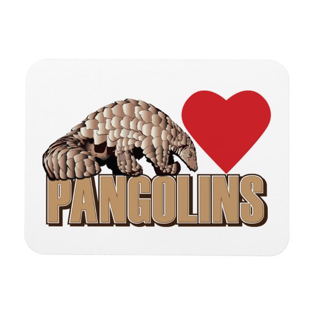 Ímã Eu amo Pangolins (Horizontal)