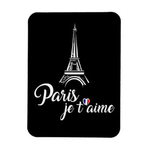 Ímã Eu amo Paris Je t'aime