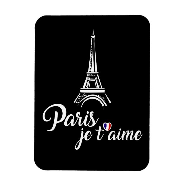 Ímã Eu amo Paris Je t'aime (Vertical)